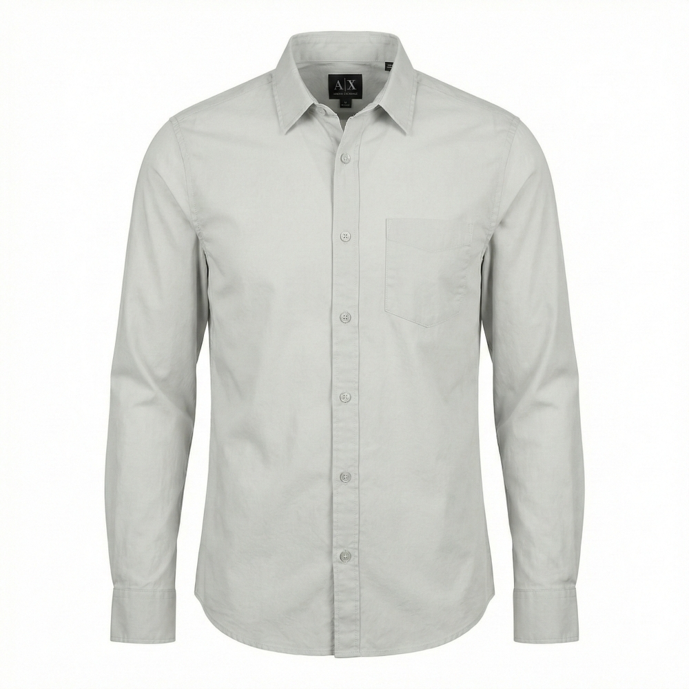 Armani Exchange Light White Button Down Casual Shirt - Picture 4 of 4
